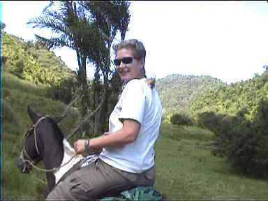 On the horse on the way to Monteverde