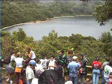 Laguna, actually a former crater on Volcan Poas