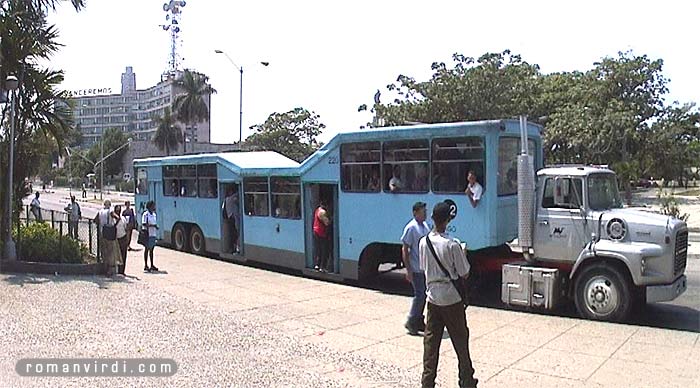 Havana 'Camel' bus at the main bus station