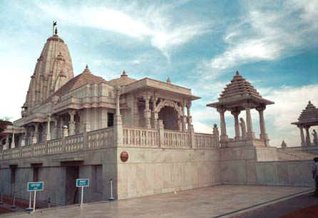 The Birla Temple, built of white marble