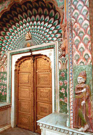 One of the many beautiful doorways of Ambar Palace