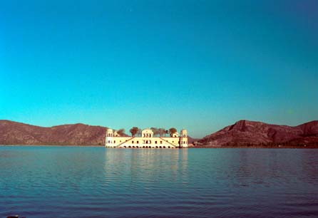 Jal Mahal Palace, located in the middle of a lake