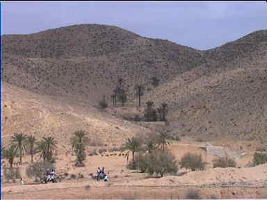 Desert scene on the way to Matmata