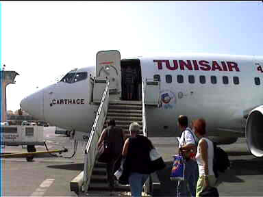 This Tunisair plane took us from Basel direct to Djerba