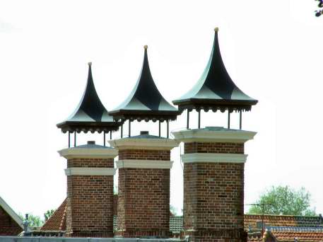 Nice quaint hats for these chimneys