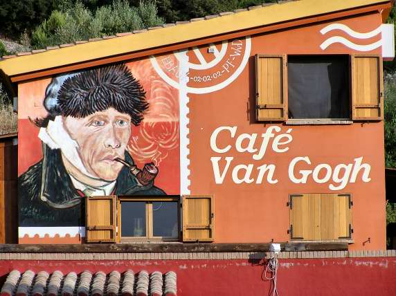 Cafe Van Gogh on the road from Cagliari to Villasimius