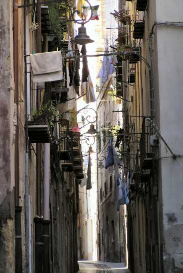 Cramped alleyway in old Cagliari