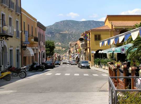 The main street of Villasimius