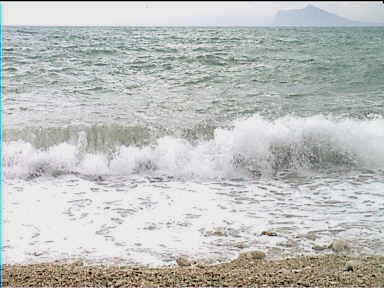 Waves at Calpe beach