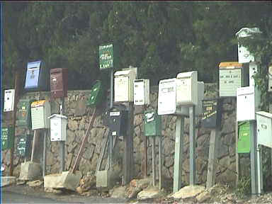 Roadside post boxes in Denia