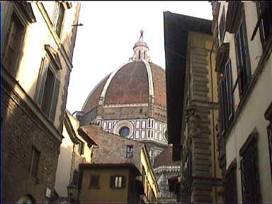 The Cathedral is quite impressive seen from the many streets of Florence leading to it