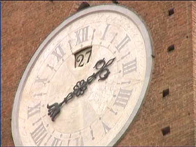 The clock in Siena even shows the date