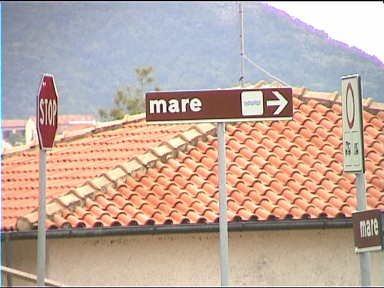 'Mare' was an important sign for us, sometimes leading down very steep roads to the beach