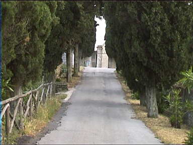 Wonderful pathway leading up to the cemetry and church