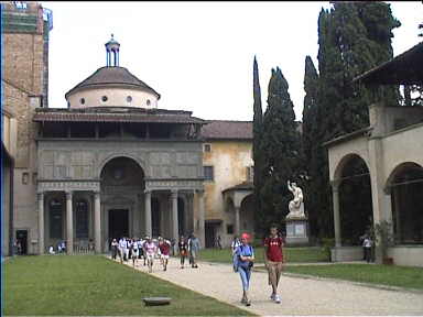 The cloisters in Santa Croce