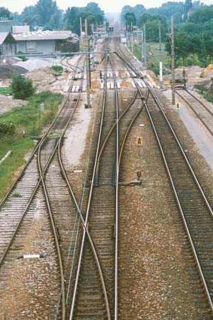 Railway tracks near Floridsdorf, a suburb