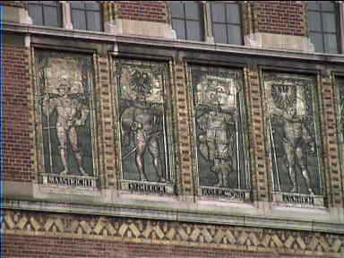 On the facade of the Rijksmuseum
