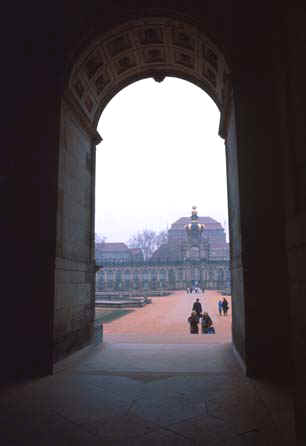 Doorway in the city of Dresden