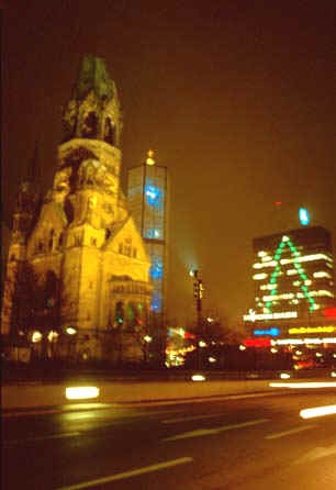 Kaiser-Wilhelm-Gedächtniskirche, left in it's bombed-out state after WWII