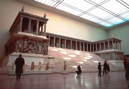 The Pergamon museum's centerpiece is the Pergamon Altar, an original Greek temple