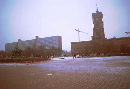 Berliner Rathaus. There are so many wide open spaces in this city. They're wonderful even though most of them seem unfinished