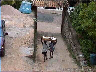 These kids just delivered bread to our Pousada