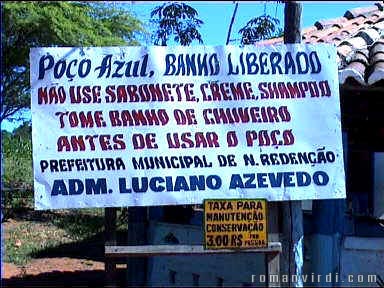 Need to wash before trying to bathe in Poço Azul