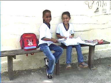 Laranjeiras school kids sharing a giggle