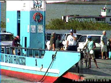 This ferry brought us from Neopolis to Penedo over the Rio Sño Francisco