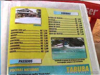 Drinks at Piscinas Naturais (lagoons, with no waves) Tabuba restaurant