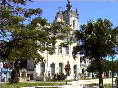 Idyllic church at the end of Rua Ribeirño dos Santos