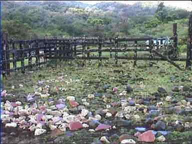 Colourful stones at Rinconcito Lodge