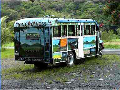 Old bus at breakfast restaurant