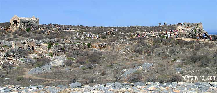 Here's what it looks like on the top of Gramvousa Fort
