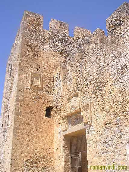 Judging from the sculpted emblems, this was the main entrance of Frangokastello Castle