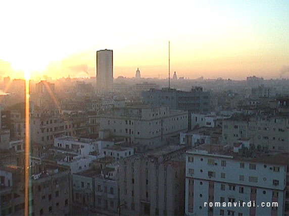 Our first sunrise over Havana from our room