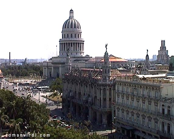 Teatro Nacional (foreground) with Havana Capitolio (back)