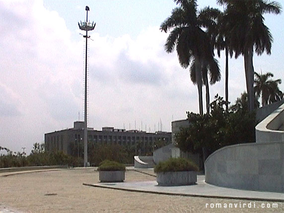 Fidel's office in the Headquarters of the Communist Party of Cuba at the back of the Jose Marti Memorial