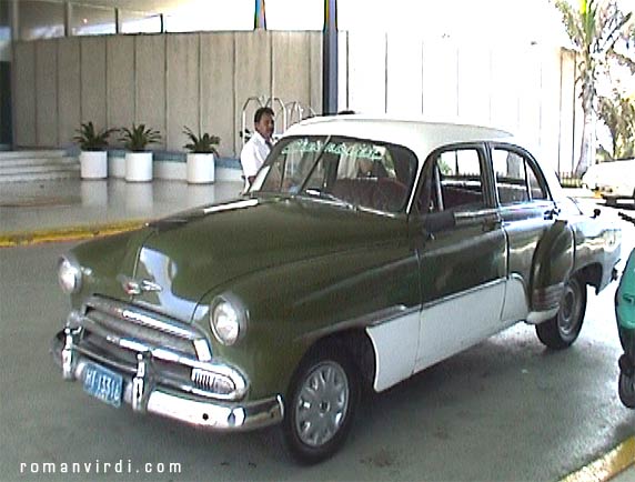 Nice 1951 Chevy parked outside Hotel Riviera