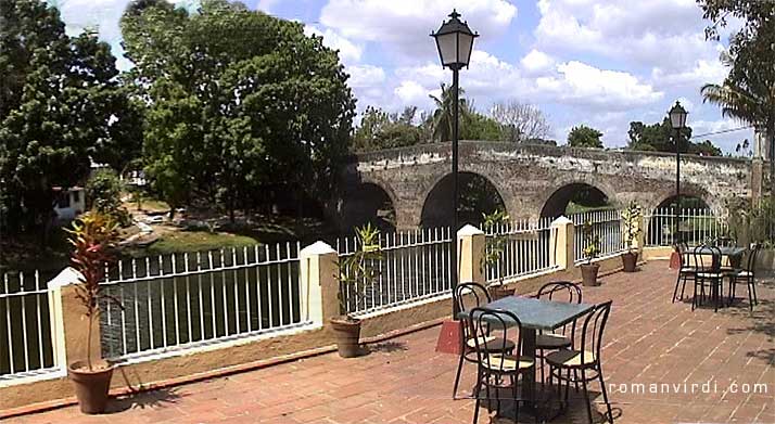 Idyllic bridge over Sancti Spititus river