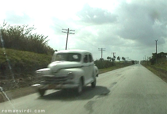 Cuban countryside road is in good shape