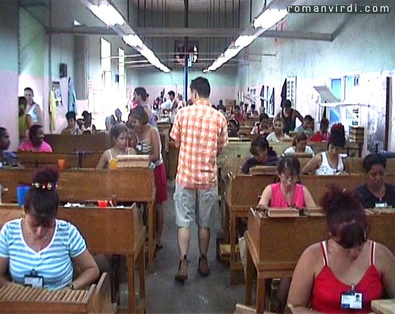 Tourists armed with cameras are just about to flood through Cigar factory