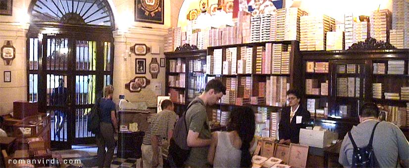 Inside Partagñs "Royal" Cigar Factory Shop in Havana