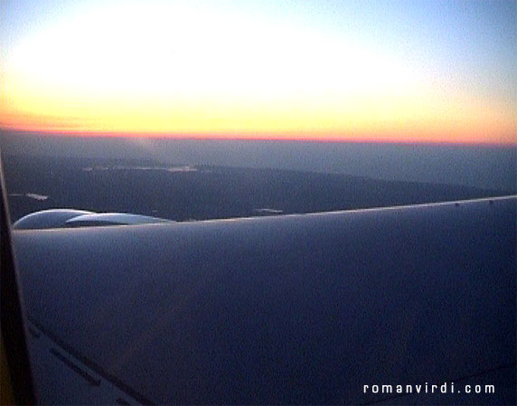 Approaching Havana airport. At the top is the northern coast of Cuba