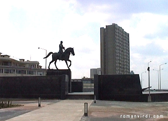 The Monument to Calixto Garcia, a general during Independence is on the Malecon