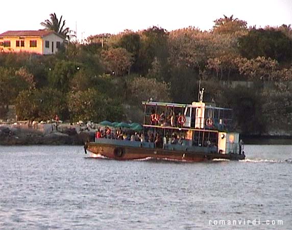 This is the ferry across the water to Moro Fort