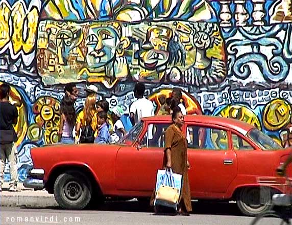 Mural and car