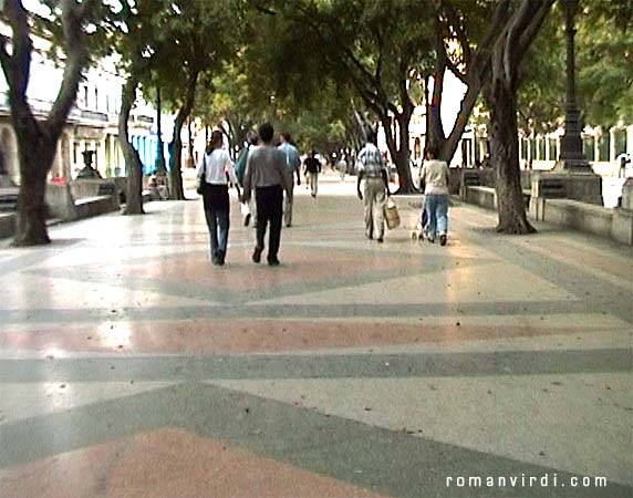 On the Prado boulevard in Havana