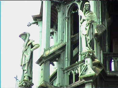 A few of the figures around the tower of St-Bñnigne