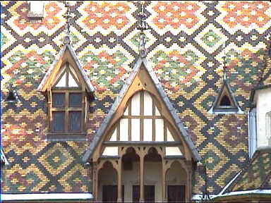 Tiled roof inside Hñtel Dieu